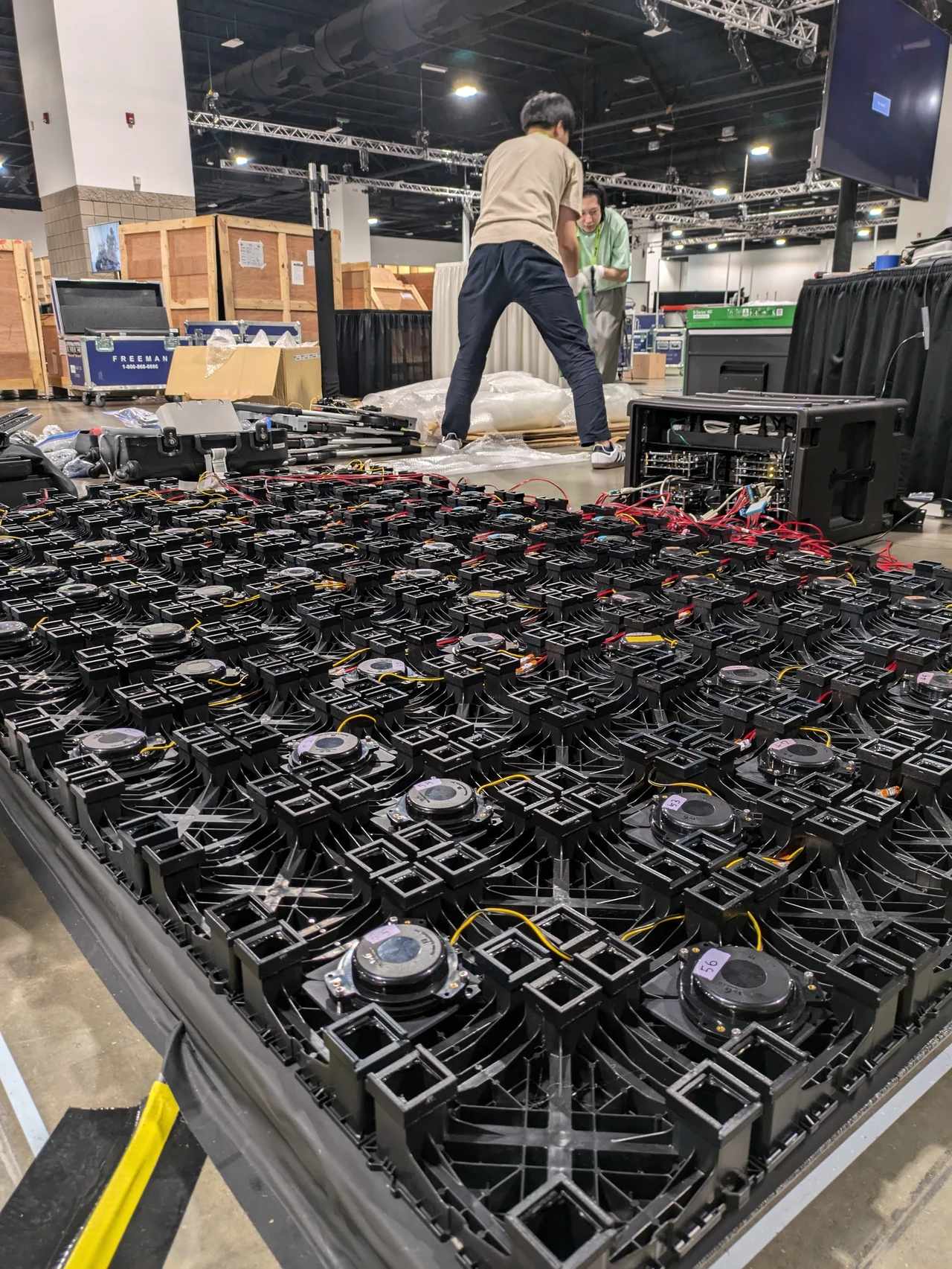 Floor-mounted haptic devices